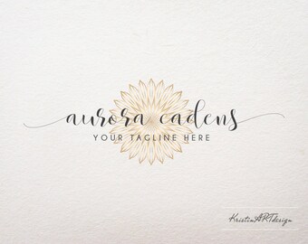 Gold logo, Handwritten logo, Sun logo, Luxury logo design, Photography watermark, Elegant, Handwritten, Watermark 343