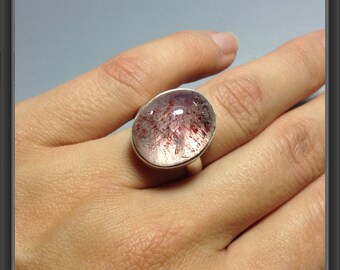 Ring with rutilated quartz-size US 7 1/4
