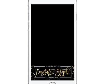 Snapchat Geofilter Graduation, Geofilter Party, Graduation Party, Graduation Geofilter, Graduation Filter, Class of 2018 Congrats, Grad Gift