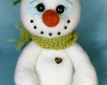 Elfin Thread- Chubby snowman Amigurumi PDF Pattern (Crochet Snowman pattern)