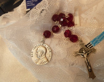 St. Josemaria Escriva~Single Decade Rosary Chaplet,Patron of Diabetes,Opus Dei