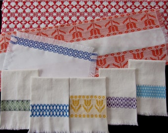 KIT Swedish Weave Designs "Inspirations 5" by Katherine Kennedy Huck Embroidery Kit includes 5 Patterns, Huck Towel Fabric, Thread, Needle