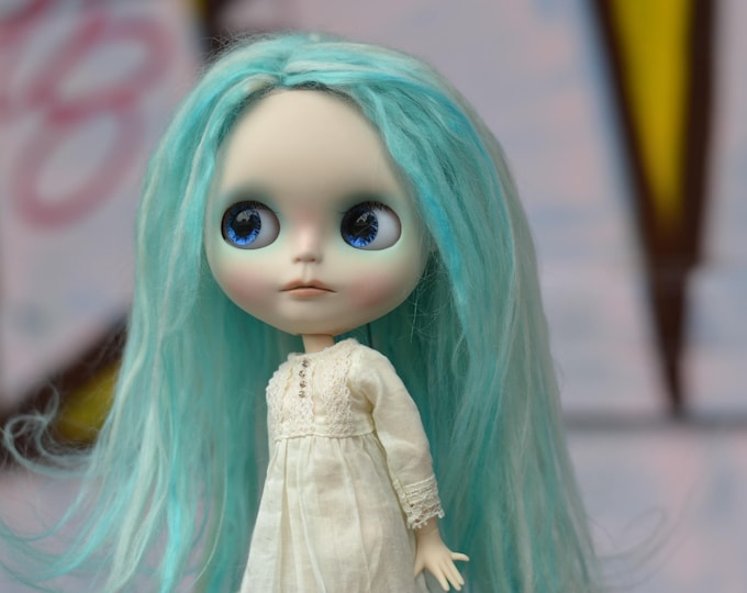 Elsa, a customized Blythe doll by Rachel K