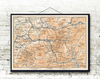 White Mountains New Hampshire 1904 Map Fine Art Print