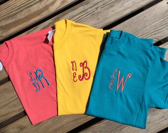 monogram tee shirts