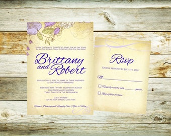 Wedding Invitation and RSVP Card