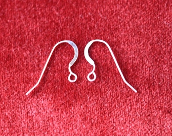 Sterling Silver Ear Wires 16 x 24 x 0.65mm - Five pairs per pack (Free UK Postage)