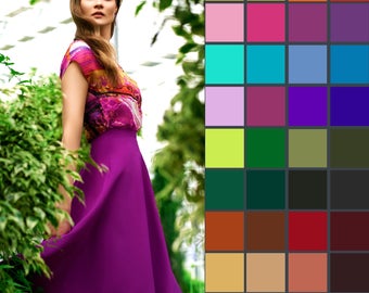 Circle Skirt, Midi Skirt, Bridesmaid Skirt, Purple Skirt, Women Clothing, Vintage Skirt, Full Circle Skirt, Formal Skirt, Women Skirt