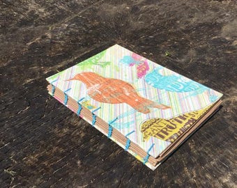 Coptic Bound Mini Journal - Dream Diary - Sketchbook - Craft Paper