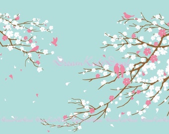 Cherry blossoms Wall Decal Wall Sticker tree decals-DK006
