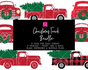 Christmas Truck svg Bundle, Old Truck svg, Vintage Truck svg, Christmas Wreath svg, Christmas Tree svg, Truck svg files, Christmas svg