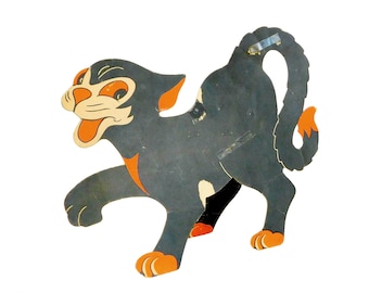Halloween Black Cat Cut Out, Die Cut Stand Up Halloween Black Cat, Made in USA, H5
