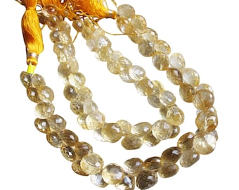 Citrine Briolette Beads, Onion Briolettes, 8-9mm, November Birthstone, SKU 2082A