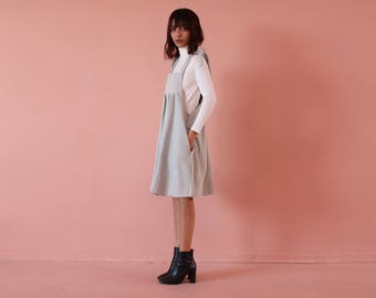 Pinafore dress, denim dress,short pinafore, denim pinafore, loose fitting dress,boho dress, casual dress