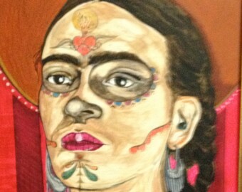 Frida with sun of the dead print