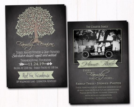  Family  Reunion  Invitation  Family  Dinner Invite  Potluck