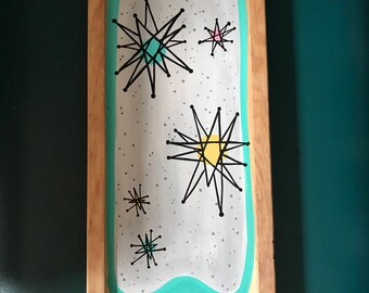 Franciscan Starburst Original Mid-Century Eames Era painting
