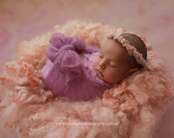 NEWBORN FLOWER CROWN {Alicia} Floral Crown - Newborn Halo - Newborn Headband - Newborn Photo Prop - Newborn Crown - Photography Props