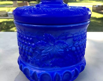 Vintage Fenton Glass Tobacco Jar