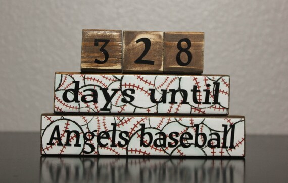 Baseball Countdown Blocks - Personalized