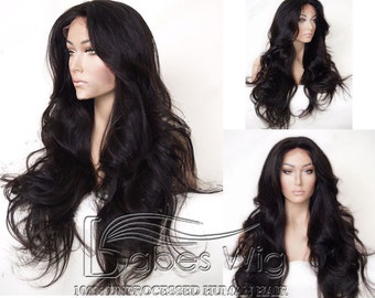 long wavy 100% unprocessed real human hair lace front wigs with bleached knots human hair wigs for sale