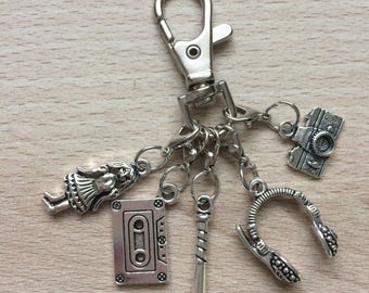 Stranger Things Stitch Markers, Stranger Things Progress Markers, Stranger Things, Eleven, Headphones, Casette Tape, Baseball Bat
