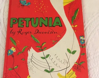 Petunia by Roger Duvoisin vintage 1950 children's book about a silly goose from Weekly Reader Book Club, baby or shower gift