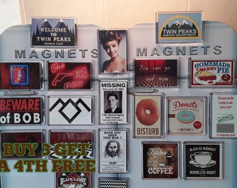 Twin Peaks Fridge Magnet. Choice of Design. Agent Cooper, Coffee, Bob