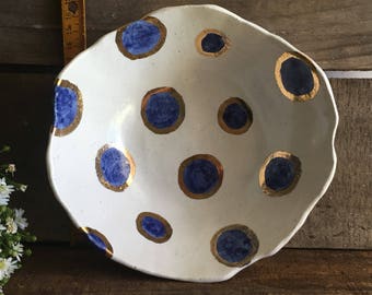 Blue Spot Bowl (Tumbler also available)