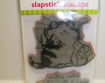 Penny Black mounted rubber stamp: Purr-fect message