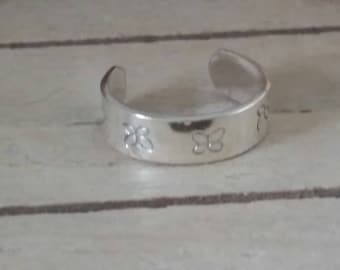 Solid silver toe ring - various designs