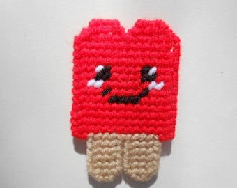 Plastic Canvas Red Happy Popsical Magnet