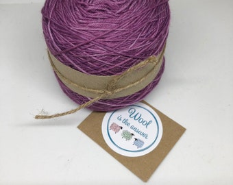 Hand Dyed 4 ply Superwash Merino Blackberry 8