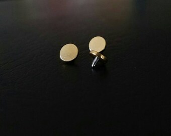 Gold Dermal Top Gold Titanium IP Internally Threaded 4mm Body Piercing Jewelry microdermal