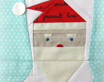 Santa Stocking, a Paper Piecing Pattern