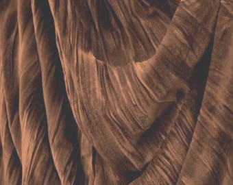 Stretch Velvet Crushed Pleated Fabric