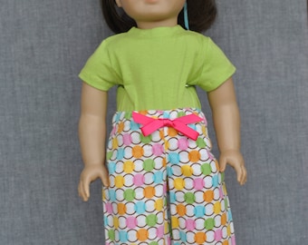 2 Piece Pajama Set for American Girl Doll /18 inch Doll