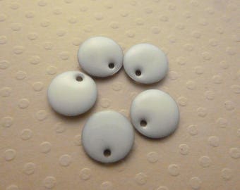 Set of 5 white 10mm - BE-1555 sequins