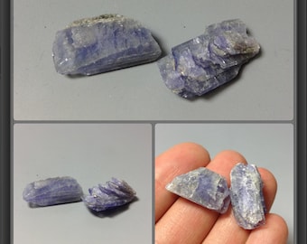 Tanzanite crystal- rough 21x11x7mm/ 22x10x10mm