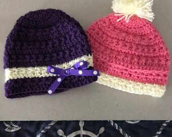 Crocheted beanies