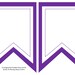 5x8 Inch Swallowtail Purple Printable Banner Letters