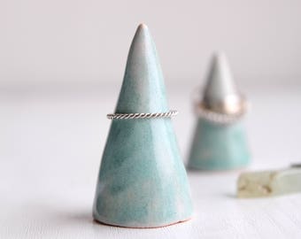 ring cone ceramic, ring holder handmade, ring cone, ring dish, wedding favor, pottery ring cone, mothers day gifts