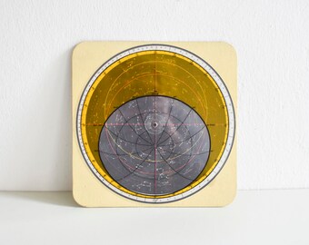 Vintage Astronomy Card, Astronomy School card, East German teaching Material, 60s astronomy chart,star system teaching material,school chart