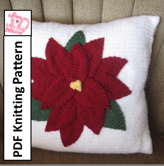 PDF KNITTING PATTERN Christmas pillow knitting pattern