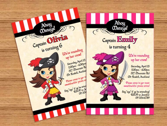 Personalised Pirate Invitations 9