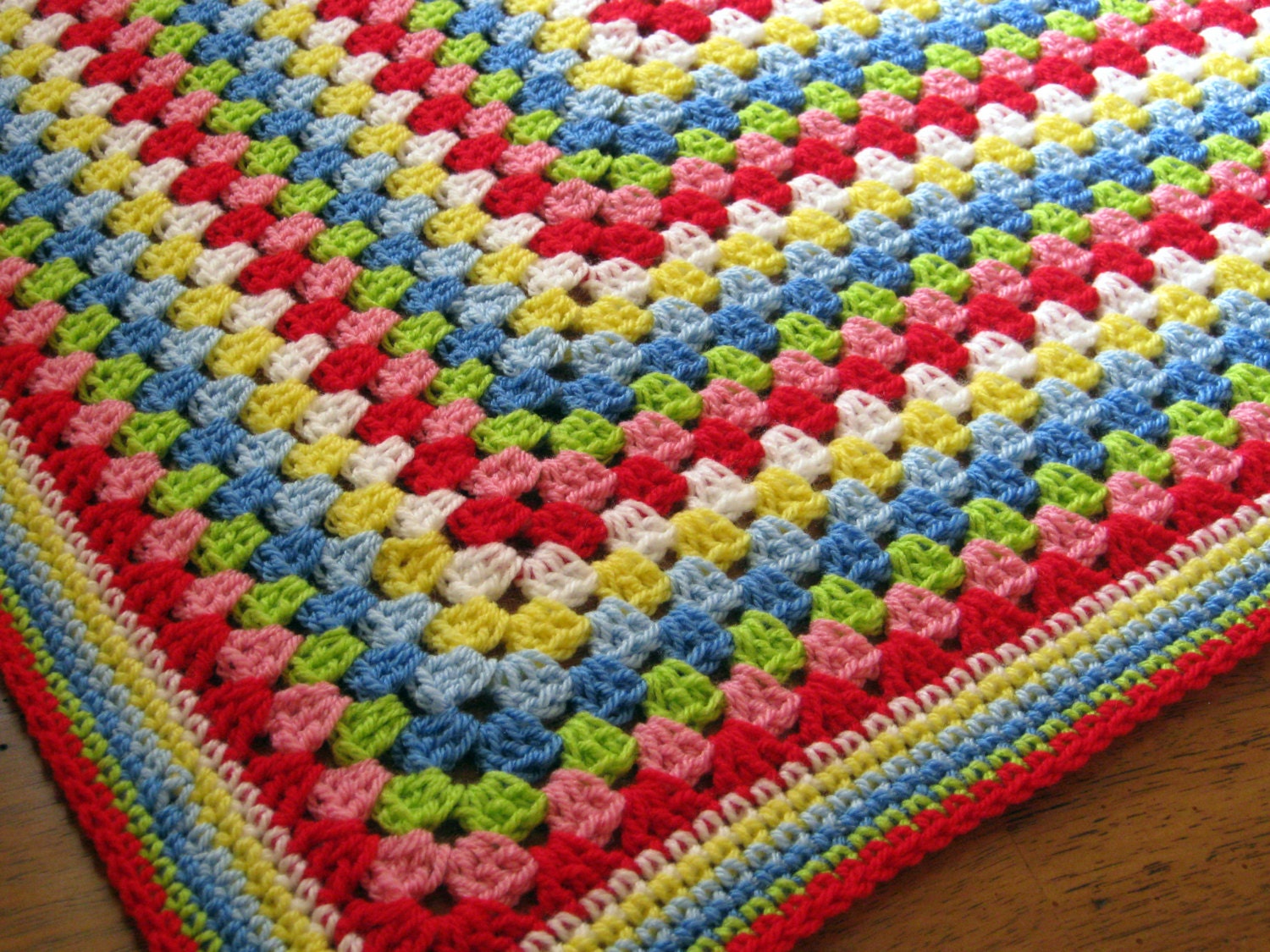 Granny Square Crochet Blanket Cath Kidston Colours