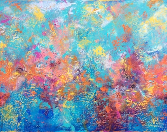 Abstract painting - 'I See the Light' - acrylic painting on canvas - size 100cm x 75cm (40" x 30")