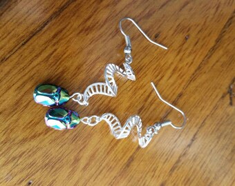 Sparking Swarovski Scarab earrings