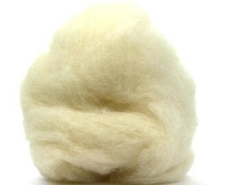 Corriedale Wool Roving - White Ecru - 4 ounces