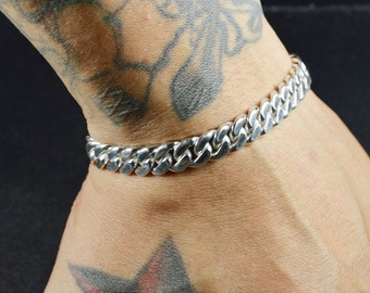 30g heavy silver bracelet, Heavy Chainmaille Bracelet, 925 Sterling silver men's bracelet, mens jewelry, large mens bracelet #3